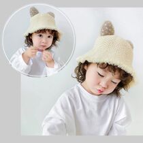 Cute Winter girl wool hat autumn 2021 Japanese hat autumn winter fisherman hat female baby knit hat Princess