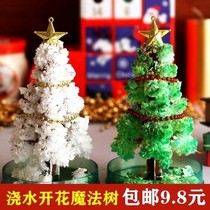 Paper tree flowering toy Christmas tree watering growth crystal icing magic tree Christmas dress Japanese gift