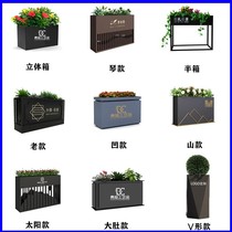 Outdoor Flower Case Outside Swing Commercial Street Sales Building Section Square Partition Rectangular Flower Pot Flower Groove Flower Shelf Custom