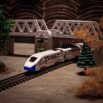 Simulation electric high-speed rail train track puzzle toy car Harmony model boy childrens toy car