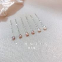 925 pure silver small ear line female freshwater pearl 2022 new tide air quality long flow suearrings earrings