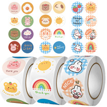 500 STICKER CARTOON SMALL BEAR STICKER Thank you SEAL STICKER Packaging Decoration DIY Hand Tent Diary Cute Sticker