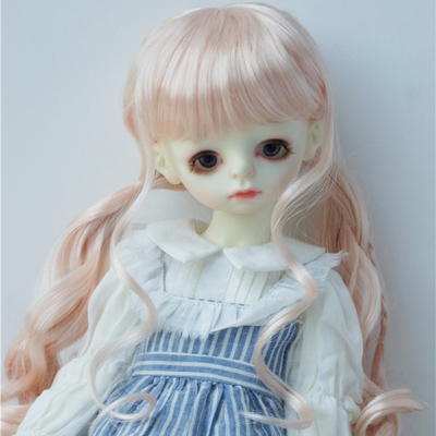 taobao agent Junyu BJD Ceramics OB11 Doll Wig Blythe imitation horse -haired cute double ponytail braid (JD337)