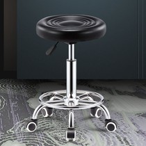  Stool with wheels Household simple thickened strong portable soft seat living room creative bar commercial net red model