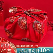 Marriage bag skin bride dowry red bag cloth womans family dowry wrap cloth wedding supplies
