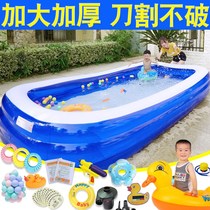 Inflatable swimming pool home large oversized childrens swimming pool home padded baby inflatable pool baby Tour