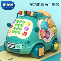 Hexahedron hand drum baby toy educational education baby 1 year old children music beat drum boy multi-function