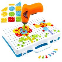 Childrens electric drill nut combination disassembly and installation screw puzzle screw puzzle screw assembly baby intelligence development toy boy