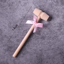  Decorative baking wooden small hammer Mini knocking planet cake small wooden hammer Baking diy small wooden mallet Childrens toy