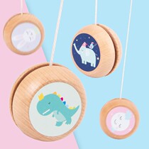 Childrens yo-yo girls boys kindergarten colorful cute yo-yo toys wooden yo-yo