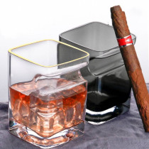 Spot crystal glass cigar Cup wine Square whisky Creative Glass Amazon Wine Cup