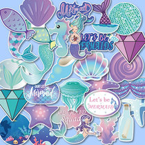 Original Mermaid Princess Childrens Luggage ins Net Red Sticker Senior Girl Cup Sticker Waterproof 30