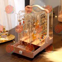 Jewelry Show Shelf Transparent Vertical Tabletop Creative Necklace Earrings Box Dust Resistant Home Ear Nail Pendant Containing Box