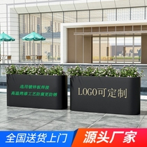 Flower box fence outdoor flower stand custom flower bed shop Greening municipal partition creative flower pot iron flower trough combination