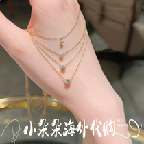 Japan Direct mail aghete Acaradol Nose Shit Diamonds Original Rime with female 18K gold collarbone necklace