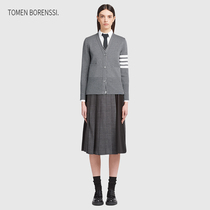 TB Cardiovert Lady Coats Needle Weaselwear V Collar High Down Hem Waist Display Slim Senior College Wind Sweater Tb Flagship Store