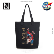 Guochao Feng Peking Opera Characters Students Shopping Bags Handbags Single Shoulder Bag Environmental Protection Bag for men and women Tutorial Bags for men and women