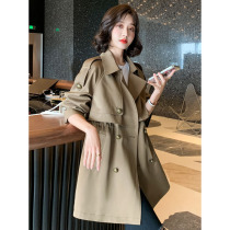 Documentary Philosophy Windcoat Jacket Lady Spring Autumn the long section of the small collection waist 2022 The new senior senses Yinglun Wind