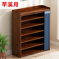 Nanzhu shoe cabinet all bamboo home door open multi-layer large capacity dustproof shoe rack wooden outdoor aisle corridor