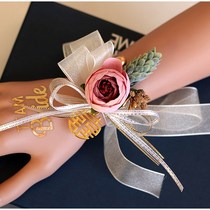 Bride and groom wedding corsage bridesmaid sister group Super fairy Moren series ins Wind wrist flower wedding flower Flower 2021 New
