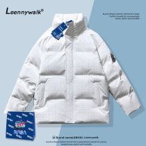 NASA joint autumn and winter cotton coat mens 2022 new thickened cotton coat tide brand couple plaid cotton jacket