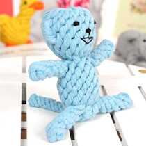 Pet dog molar rope knot toy bite resistant Teddy baby bear milk dog small dog dog dog woven cotton rope pet toy