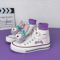 Back Force Stars Della Children High Help Canvas Shoes Girl Board Shoes Little White Shoes Wearing Lutu Boy 2022 Spring New
