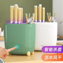 Knife sterilizer containing integrated intelligent drying household multifunctional shelving kitchen knife holder chopstick cage spoon holder