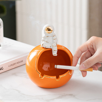 Cartoon Astronaut Ashtrays Creativity Personality Trend Home Living Room Ceramic Nordic Astronaut Smoke Cylinder Anti-Fly Ash