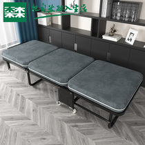 Rolled bed office lunch break artifact single bed triple fold sponge sofa hard bed Home portable nap bed