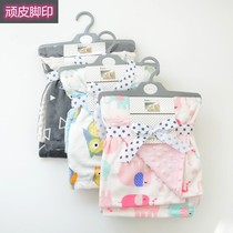 Baby Stroller Blanket Summer Autumn Winter Baby Blanket Printed Coral Suede Air Conditioning by Child Gay Blanket Soft Bean Suede Blanket