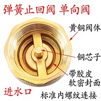 Forged paperback valve check valve brass water pipe thread check valve 4 minutes 6 points spring water valve check valve vertical