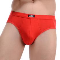 (4 strips of gift boxes) Mens triangular underpants Modale Sweat-Sucking Breathable Youth Male Triangle Pants Mid-Waist Pants