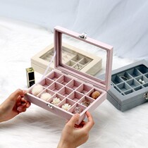 Jewelry storage box portable earrings necklace ring organizer hand Jewelry earrings pendant jewelry box