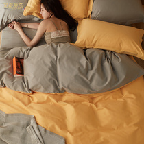 IVLISA luxury brand bed sheets set cotton cotton winter French simple warm sanding bedding