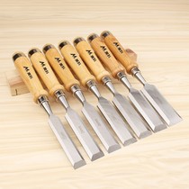 Wooden chisel flat chisel knife Carpenter chisel handmade flat shovel Carpenter imported old slotted chisel carving knife tool set