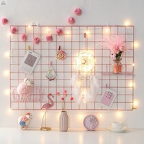 Small room renovation supplies wall grid wall decoration shelf wire damaged dormitory photo wall
