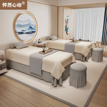 Beauty bedspread four-piece set of new high-end light luxury skin management beauty salon massage bed set four seasons universal customization