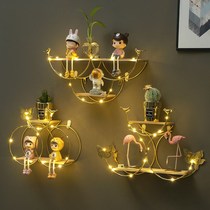 Punch-free storage rack hanging wall creative wall decoration living room bedroom dining room room hanging wall storage rack