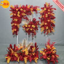 Arch wedding floral art new simulation flower row flower arrangement decoration wedding silk flower Road lead props ornaments