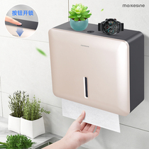 Punch-free wiping hand paper box wall-mounted hotel bathroom toilet paper towels box Home Kitchen Toilet Cramers