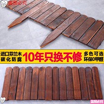 Wooden door garden decoration Green Belt landscape home courtyard small garden outdoor solid wood fence insert outdoor Hollow