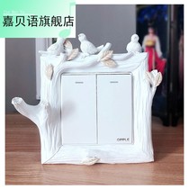 Gébeau European-style resin protective sleeve switch patch wall stickup minimalist modern socket creative personality Home decoration 2