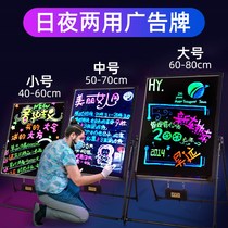 Ground Stall Billboard Luminous Pendulum Stall Display Small Blackboard Led Electronic Fluorescent Plate Custom Standing Rechargeable Bright Light