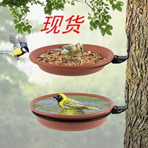 Outdoor Bird Feeder Water Feed Tree trunk can be fixed hummingbird feeding dishes 2