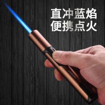 HONEST Baicheng New Product Windproof Straight Lighter Blue Flame Igniter Windproof Straight Lighter 520 Gift