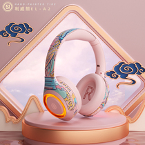 Liweilang ELA2 National Tide Girls Small Wireless Bluetooth Headset Headset Computer Games Video Competition Sound Insulation Children with Wheat Women Wired Noise Reduction Student Ear Headset for Sony Notebook