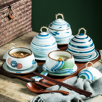 Ceramic small soup cup stew Cup stew water stew dessert Birds Nest ginseng sugar water bowl steamed egg container dish