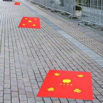 30 manhole cover cloth wedding supplies non-woven red paper wedding props to unlucky pressure road paving safe cloth
