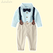 Mens treasure one year old dress autumn 2021 new wedding with childrens suit boys one year old birthday belt pants shirt